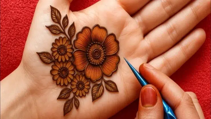 Aesthetic Mehndi Design Front Hand