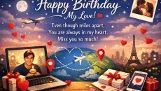 Distance Birthday Wishes for Boyfriend
