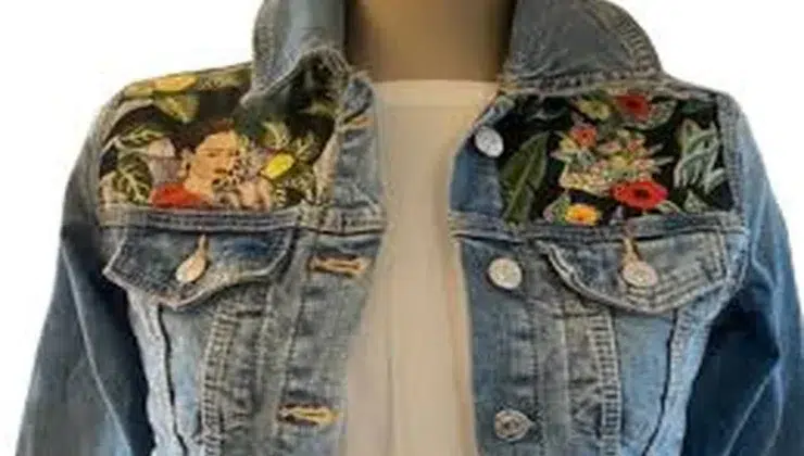frida kahlo jean jacket